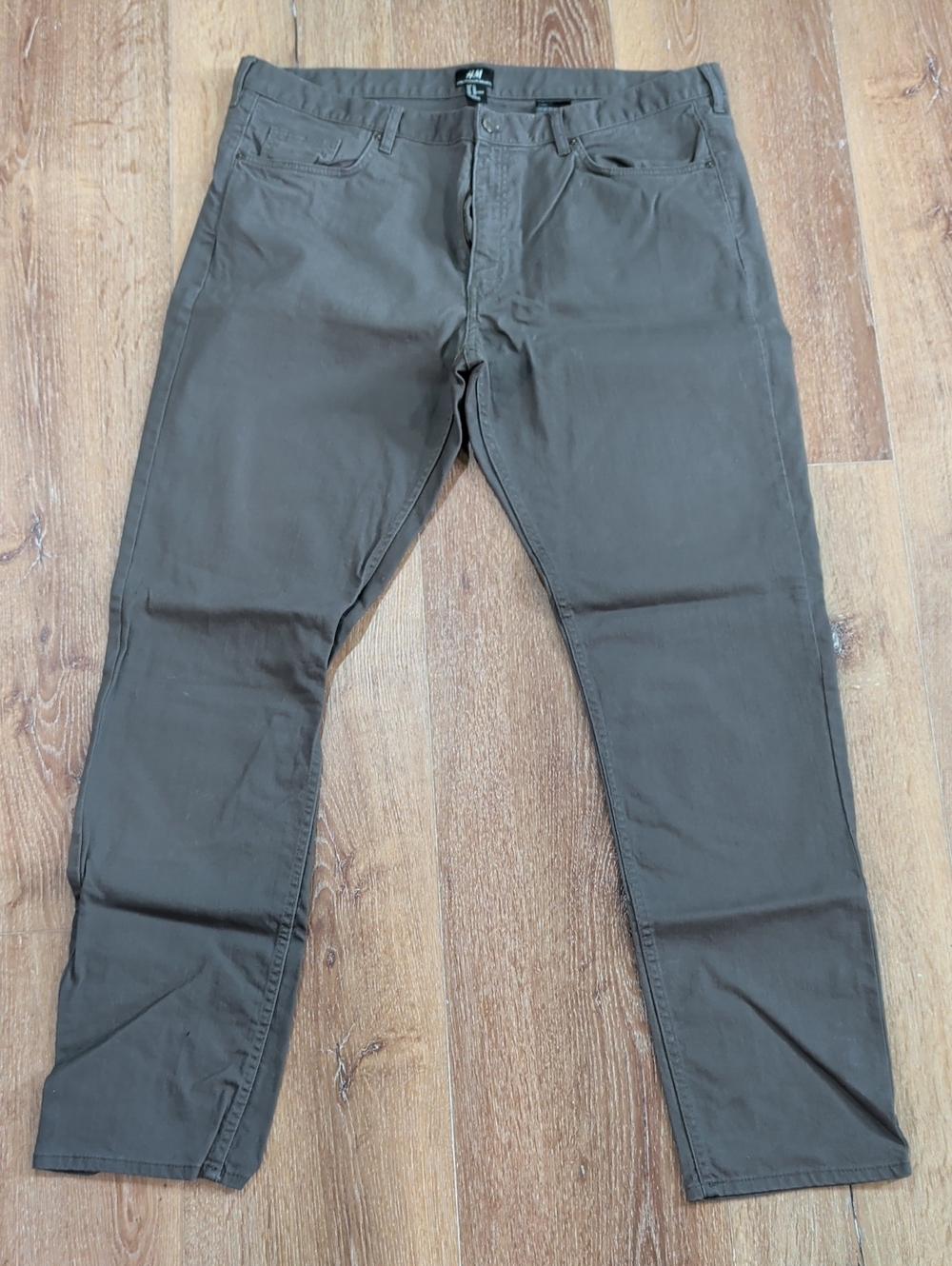 H&M Skinny Fit Grey Chinos - Size 40x32